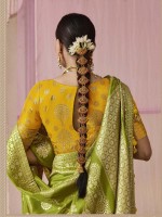 Lime Green Dola Viscose Silk Saree